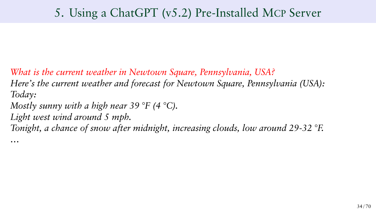 ChatGPT 通过 MCP 查询天气