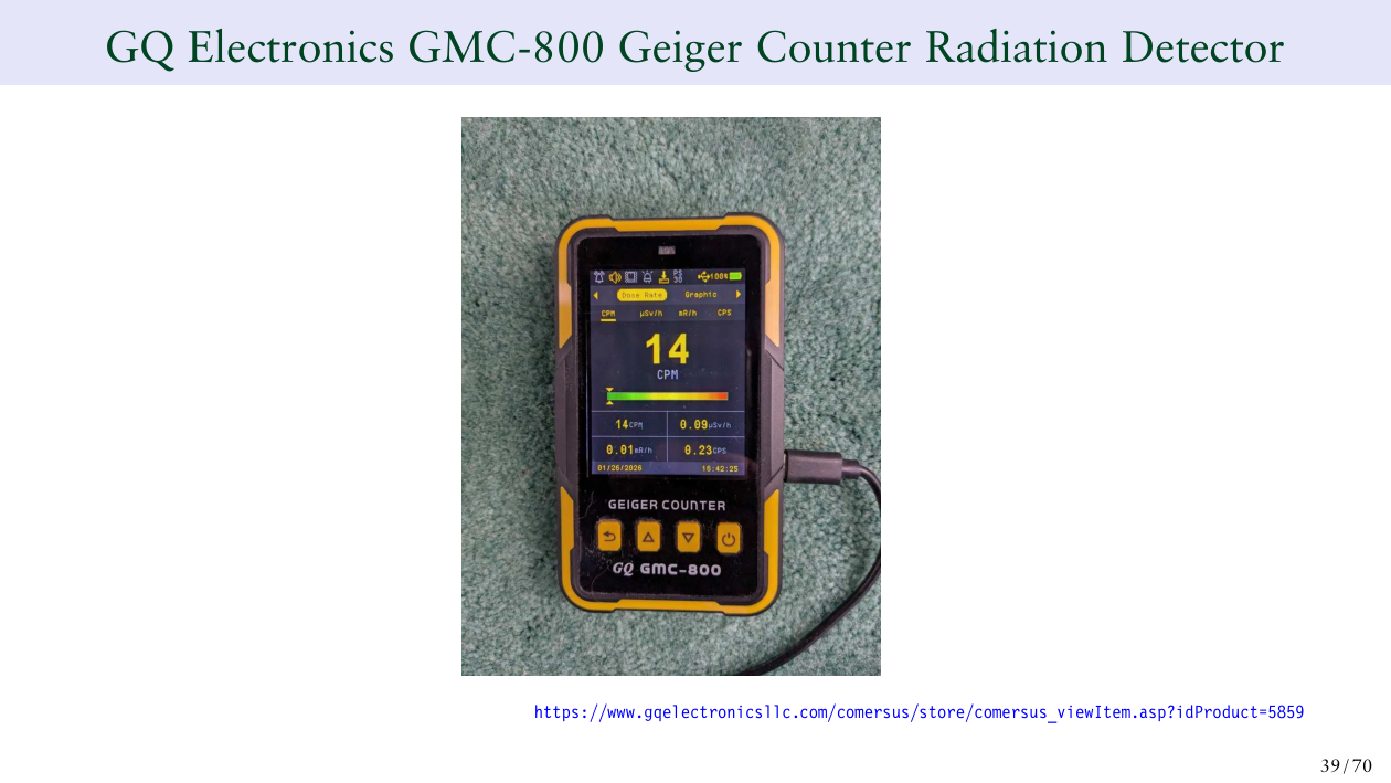 GQ GMC-800 盖革计数器